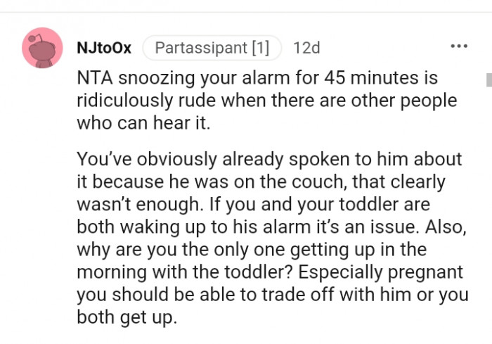 It's an issue if you and your toddler are waking up to it