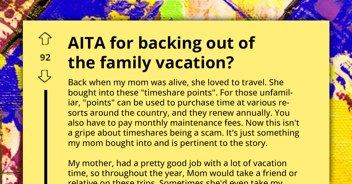Man Faces Family’s Wrath for Opting Out of Annual Getaway for the Umpteenth Time