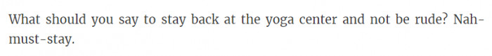 14. Lol... Namaste
