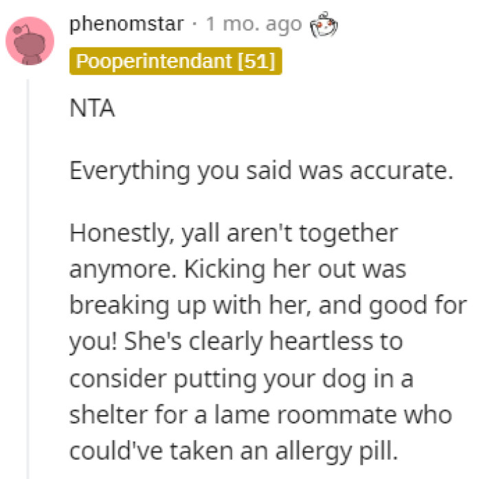 Heartless girlfriend