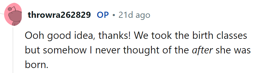 Post-birth epiphany! Birth classes covered, but the 