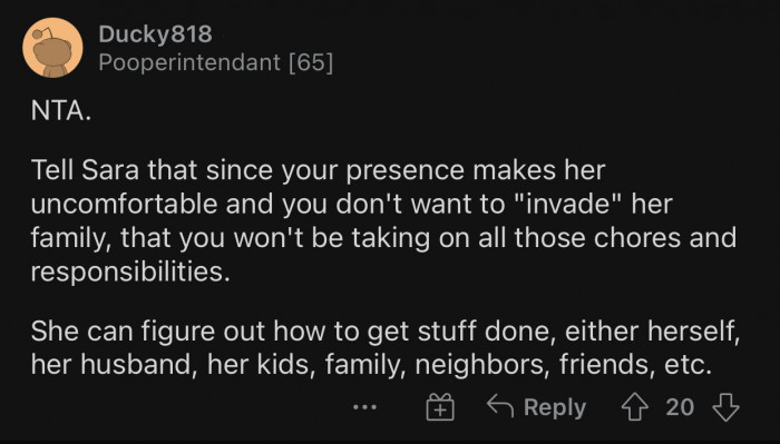 She no longer deserves OP's help.