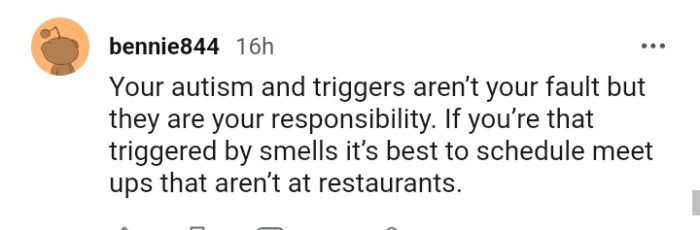 It's best to schedule meetups that aren't in restaurants