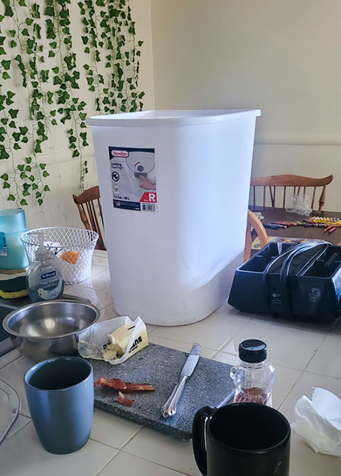 31. Instead Of Putting A Bag In The Trash, My Husband Puts It On The Counter For Me