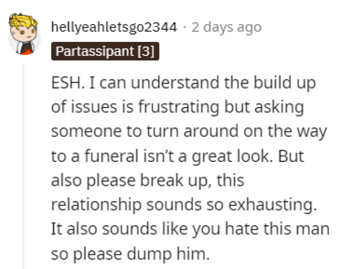 An exhausting relationship