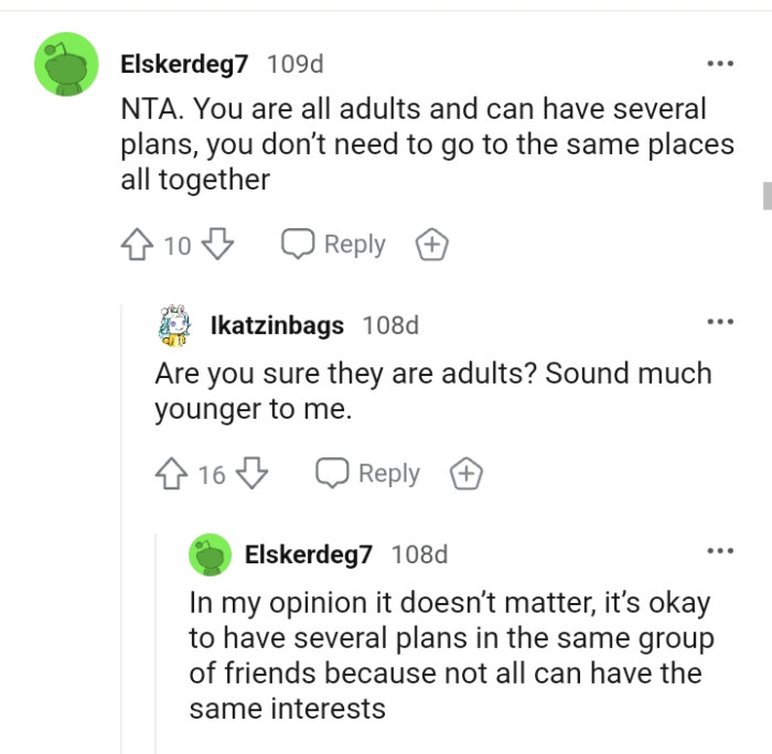 You don't need to go to the same places all together