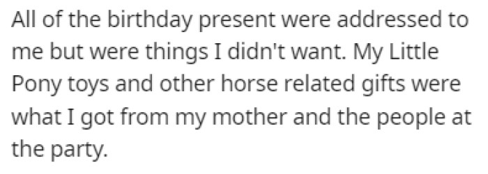 All of the gifts OP received were horse-themed