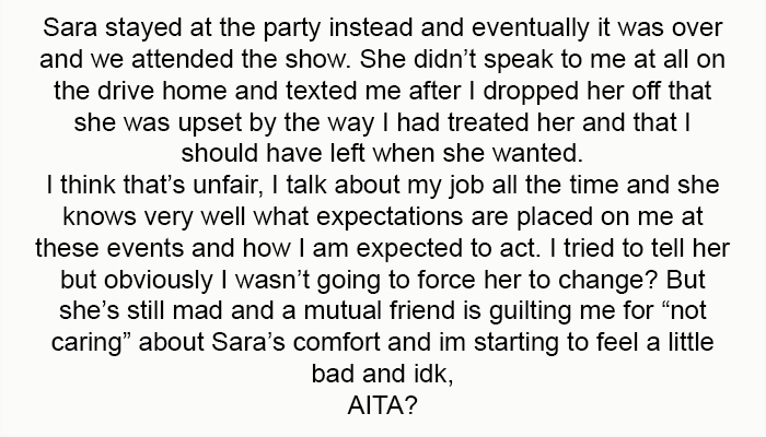 She didn’t speak to me at all on the drive home