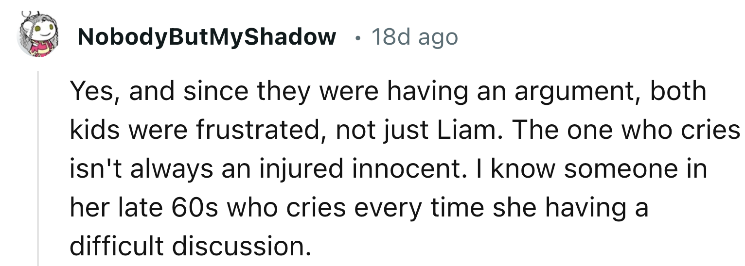 Liam Wasn't The Only Kid That Was Frustrated