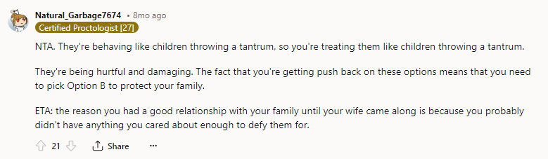 They're behaving like children