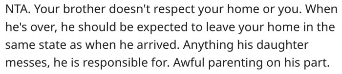 11. His brother doesn't respect him.