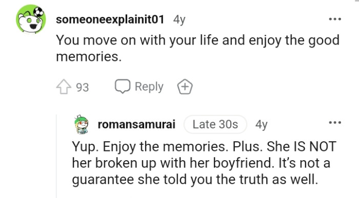 She Has Not Yet Broken Up with Her Boyfriend