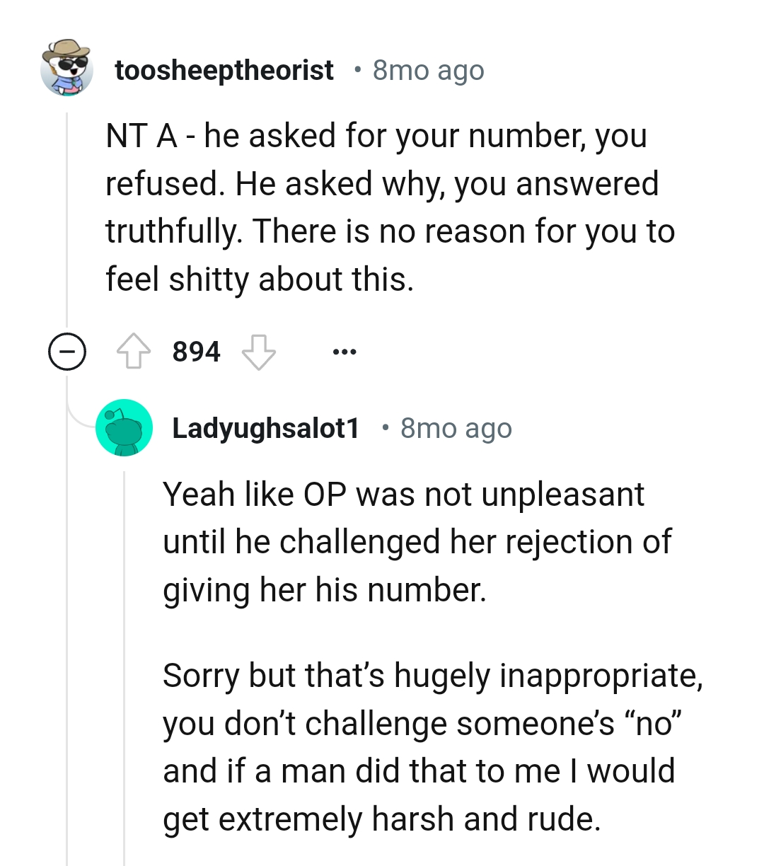 There is no reason for the OP to feel bad about it