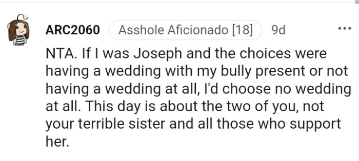 This day is all about the OP and her husband, not her terrible sister