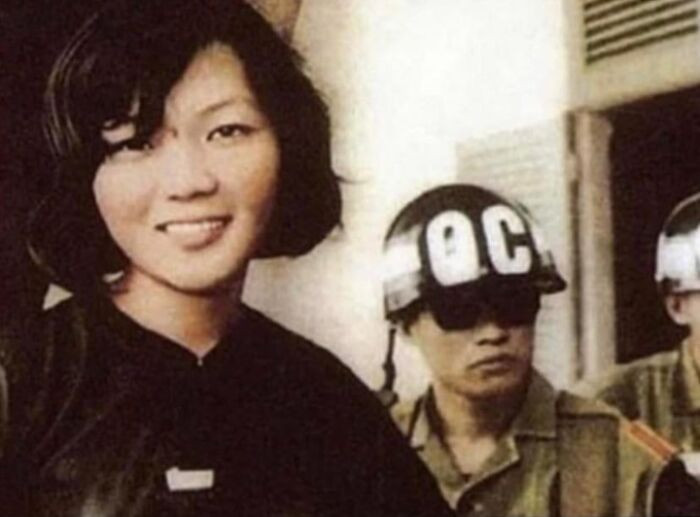 "Võ Thi Thang Smiling After Being Sentenced To 20 Years Hard Labour In A Prison Camp By The South Vietnamese Govt"