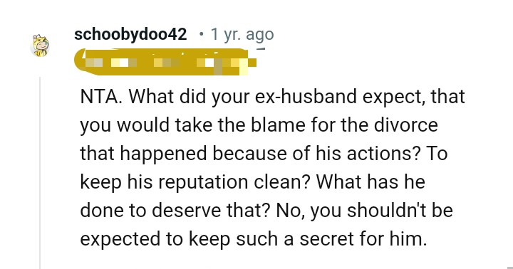 The OP shouldn't be expected to keep such a secret