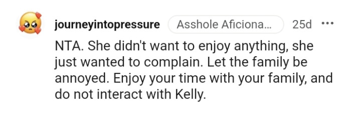 Enjoy your time with your family