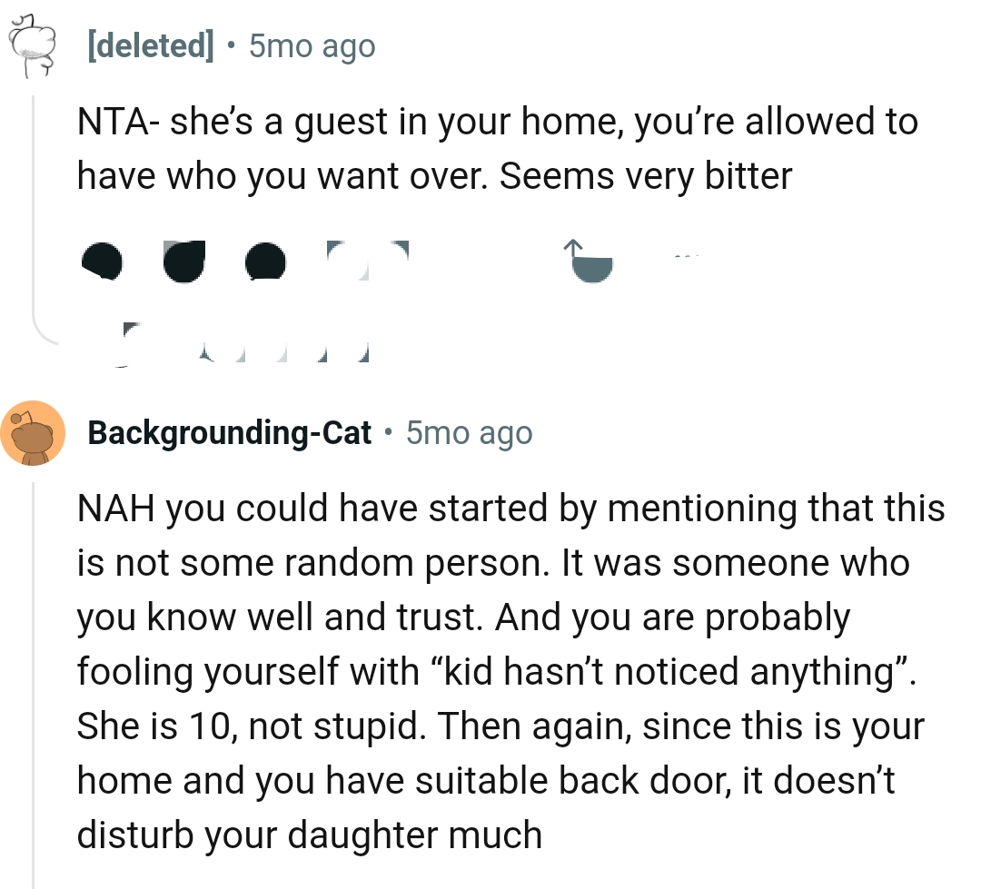 It was someone whom the OP knows and trusts well