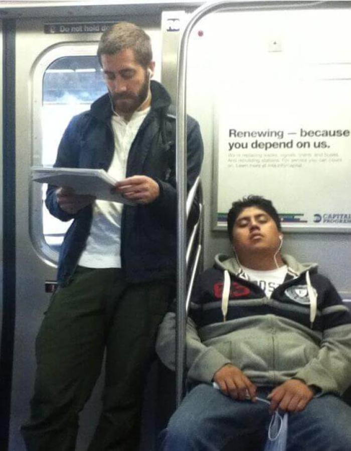 17. Jake Gyllenhaal sighted on public transport