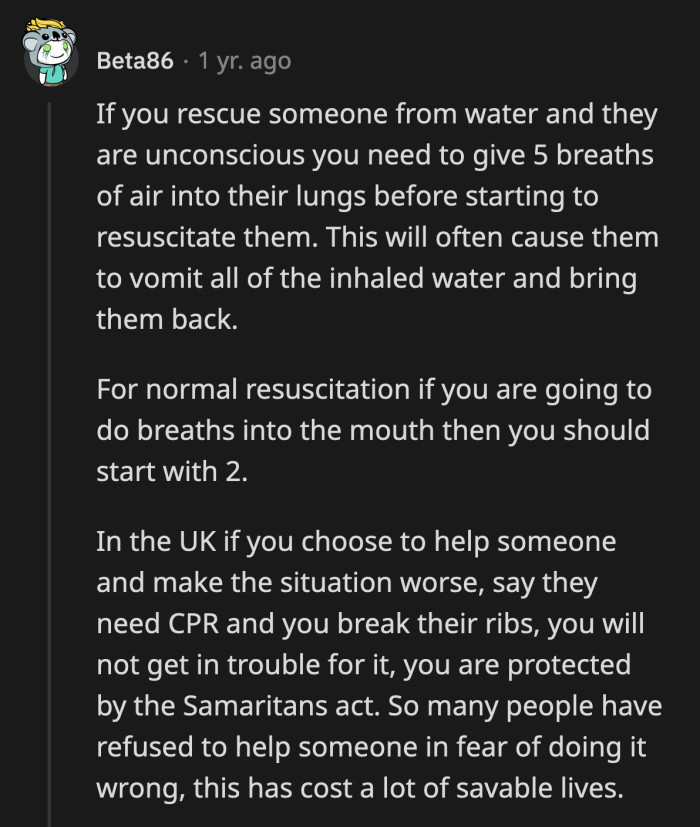 8. So many TV shows get this wrong, but then again, you shouldn't be taking survival tips from daytime TV dramas
