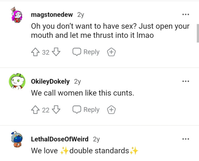 The woman certainly went too far, and you can check out this comment