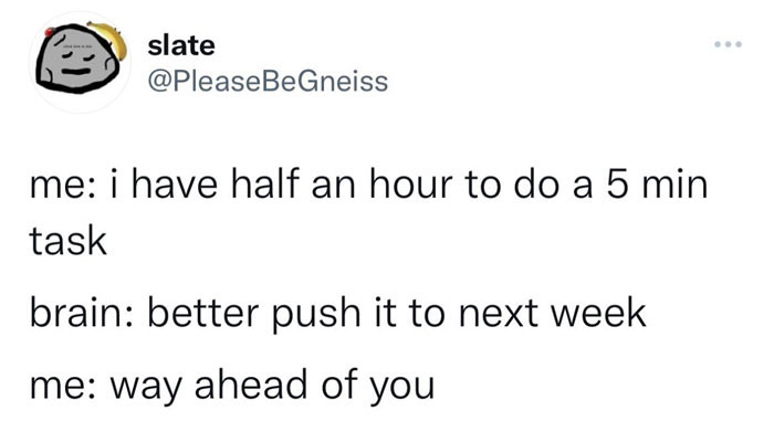 59. Gotta spend some time stressing over it first