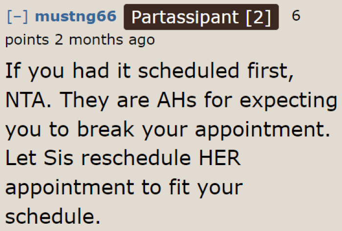 He can't just cancel a commitment he agreed to beforehand.