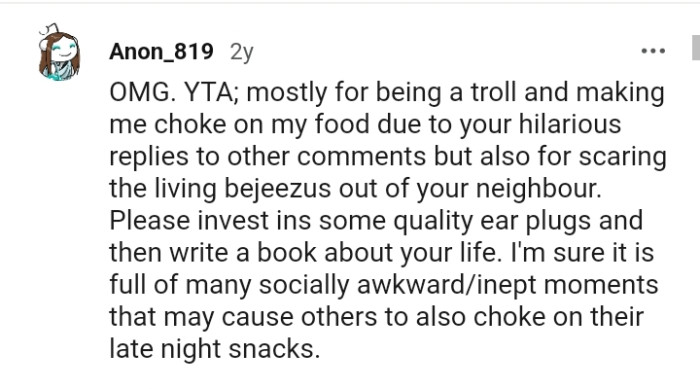 Choking on their late-night snacks