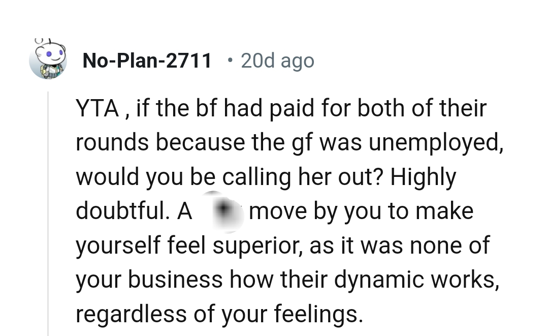 It's none of the OP's business