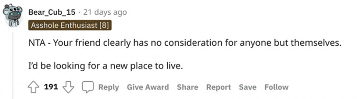 Your friend has no consideration