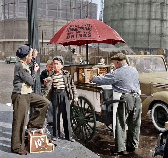 Shoe Shiners Taking A Lunch Break New York City, 1947