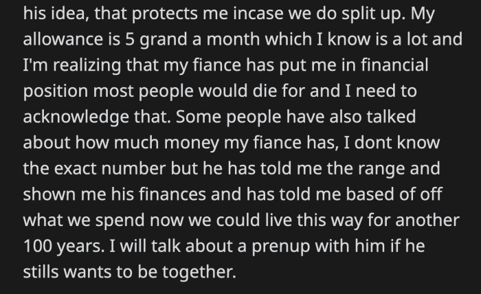 She's planning to apologize to him and suggest a prenup if he decides to talk to her again