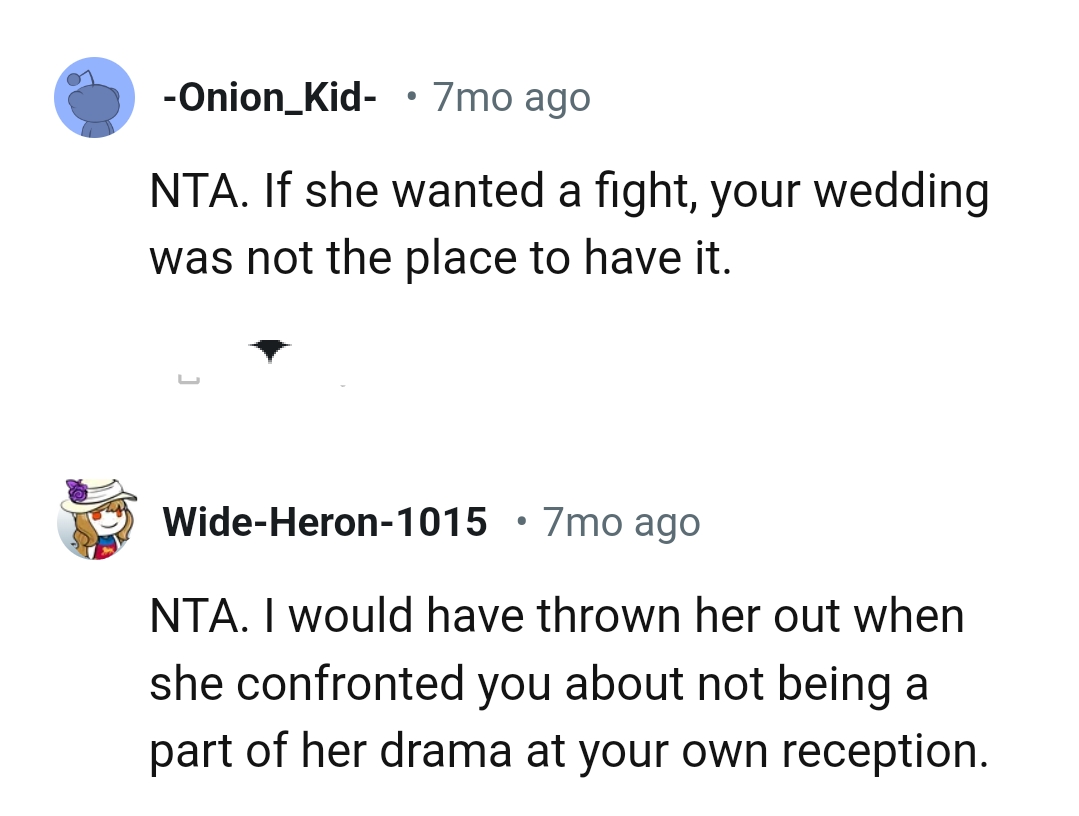 This Redditor would have thrown her out