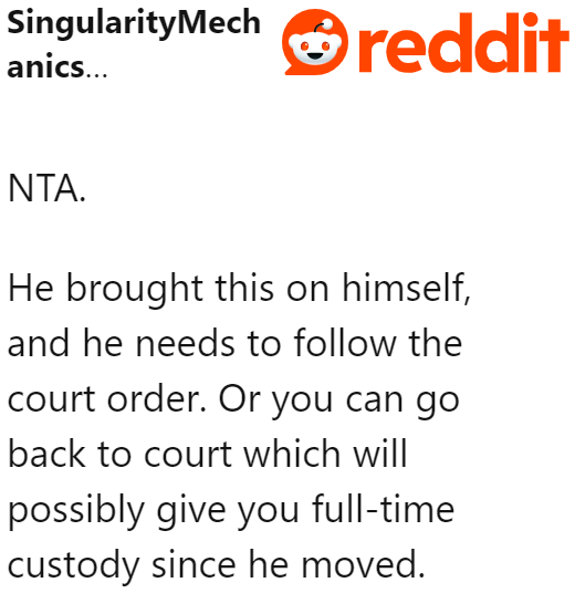 If he hadn't moved that far, he wouldn't have this problem.