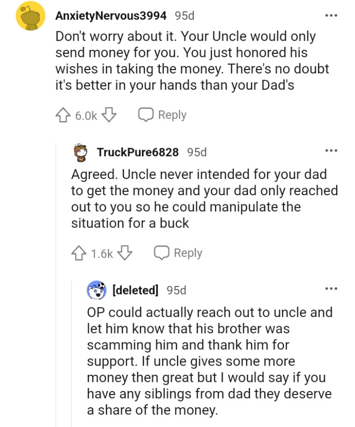 The OP just honored his wishes