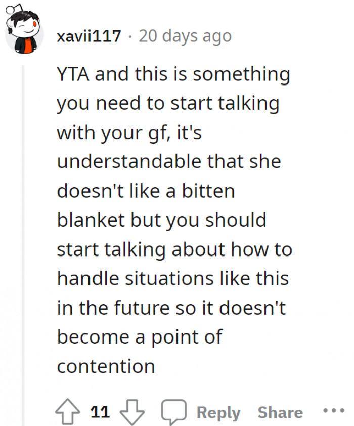 True, talk it out with her. Better to resolve trivial things in the calmest and proper way.