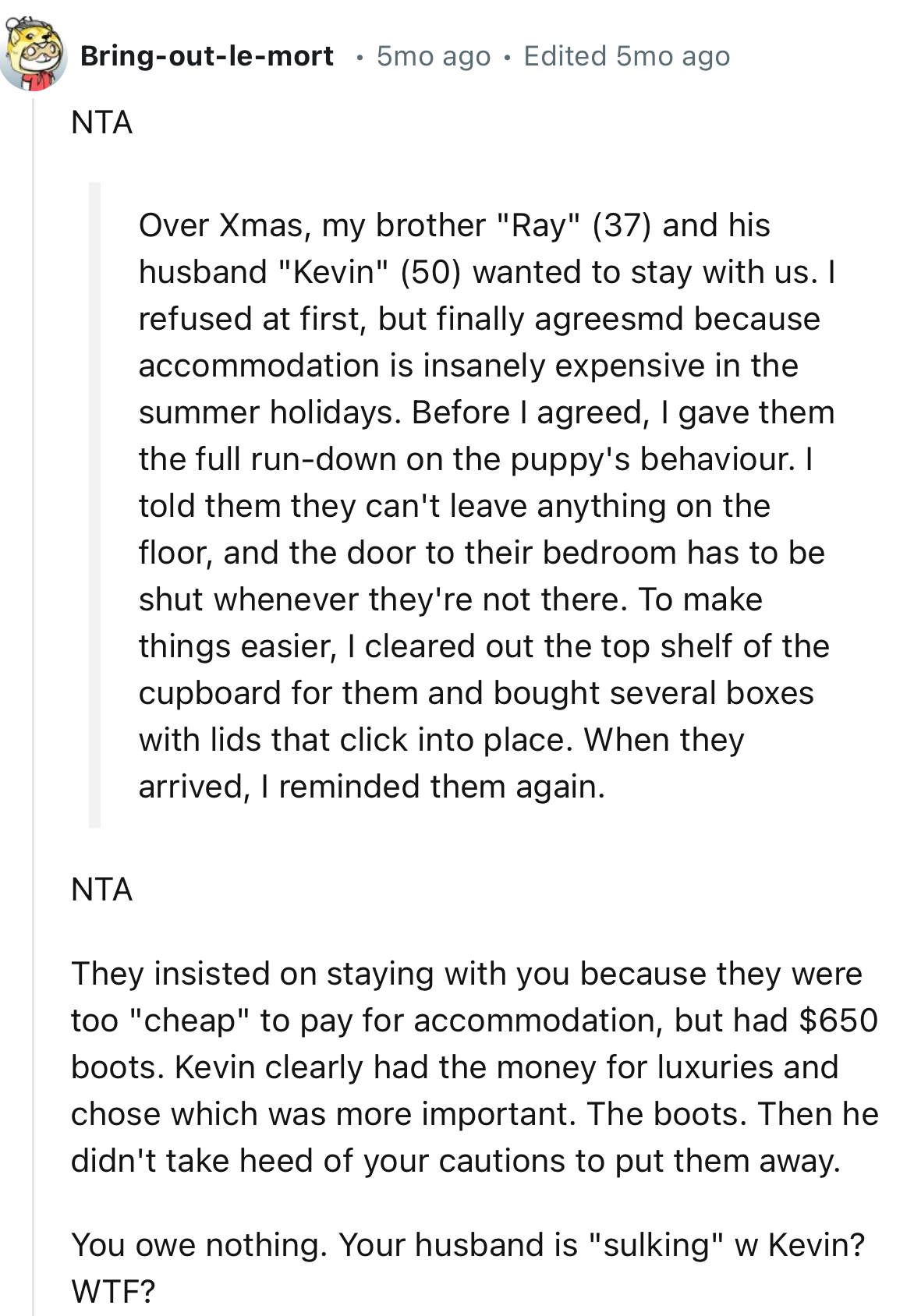 Check out some interesting comments below: