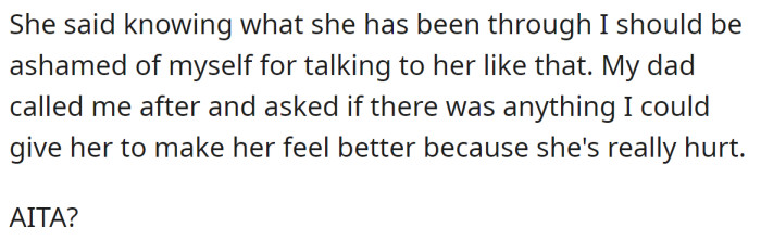 And that really hurt her: