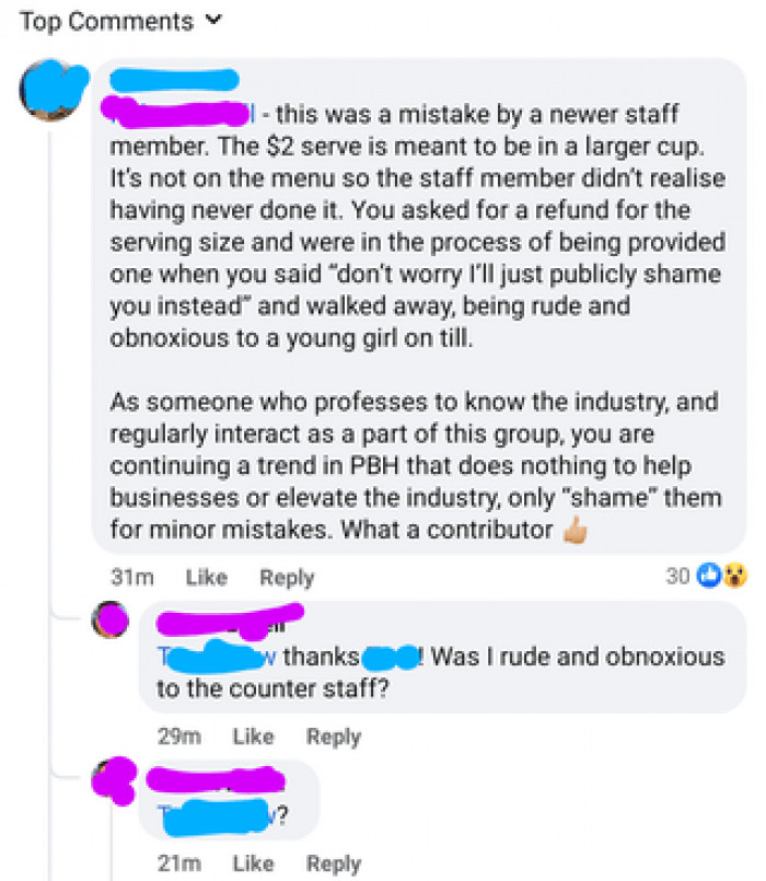 She public shamed the restaurant online, and it backfired.