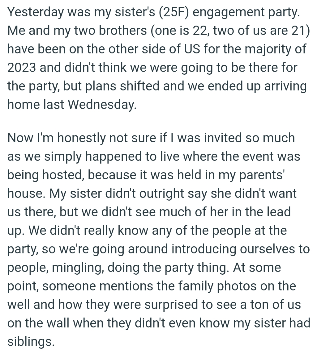 The OP Simply Happened to Live Where the Event Was Being Hosted