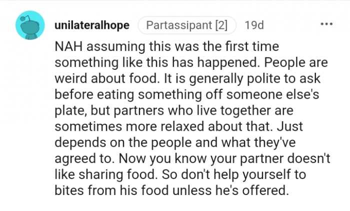 People are weird about food