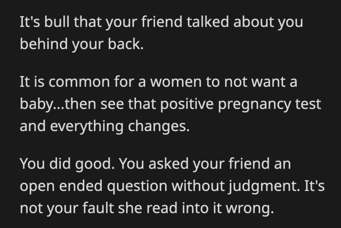 OP should console herself by knowing she did what any good friend would do.
