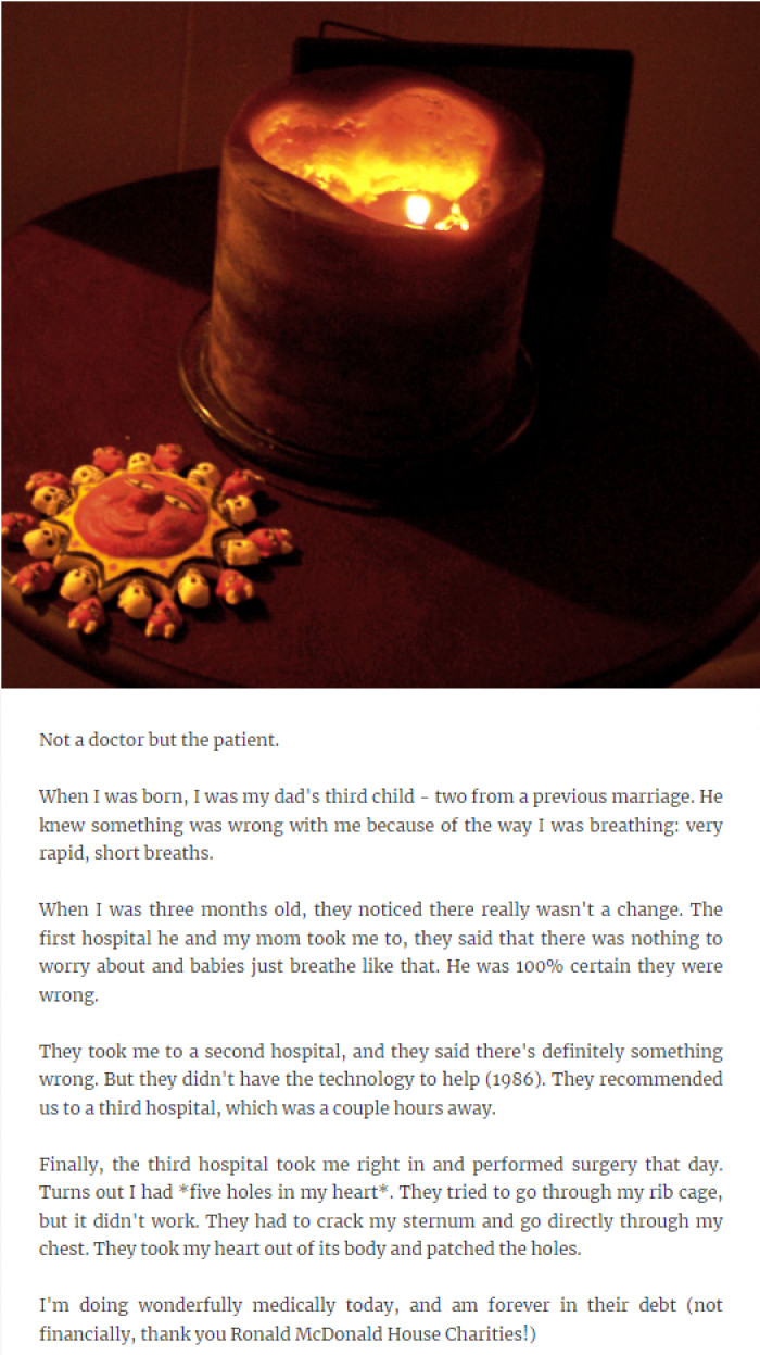 19. Turns out I had five holes in my heart.