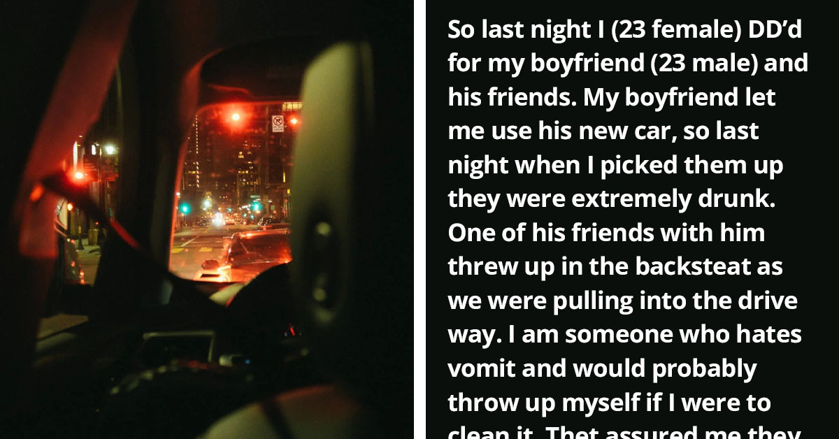 Girlfriend Was DD For Her Boyfriend In His Car When One Of His Friends Threw Up In His Car, And She Didn't Clean It Up