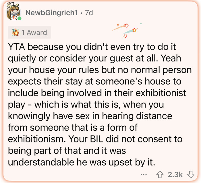 “Your BIL did not consent to being part of that, and it was understandable he was upset by it.”