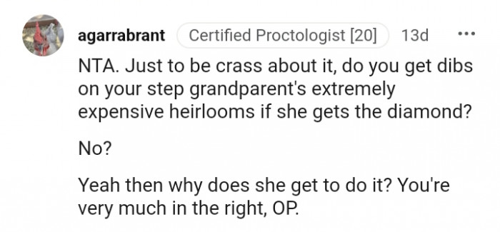 You are very much in the right