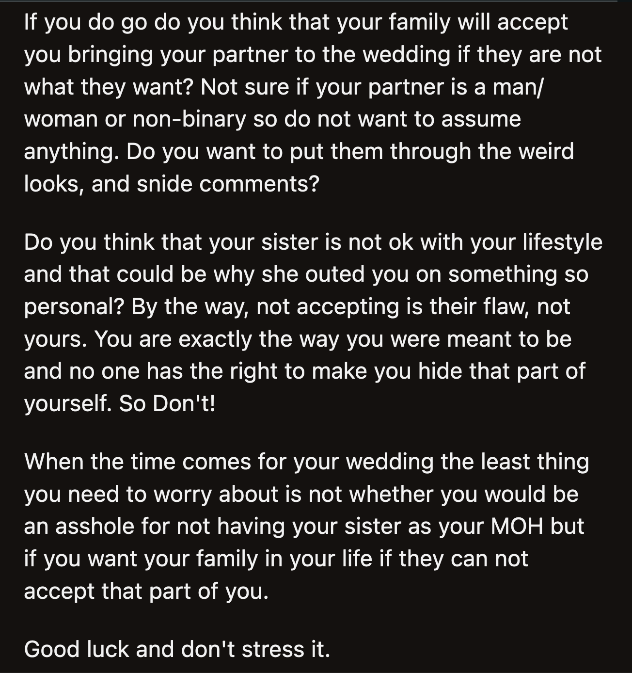 They were appalled at how Anne casually dismissed her outing of OP to their homophobic parents.