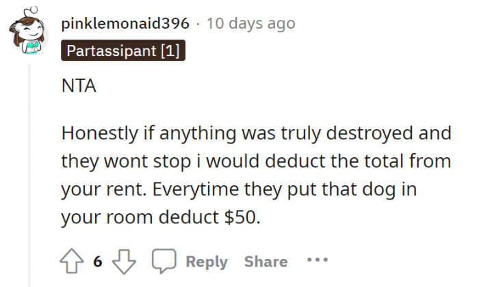 Deduct the damages. That's only fair, right?