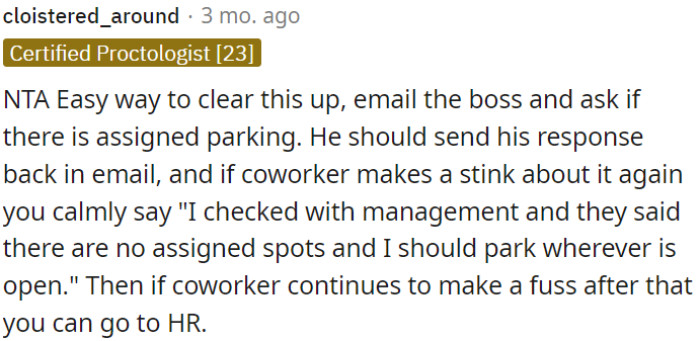 If the coworker persists, consider involving HR