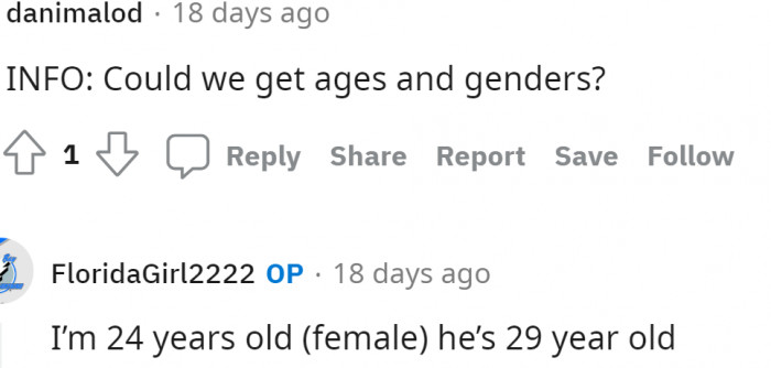 Someone asked for info, and they got an answer. This is definitely the age where things might start changing.